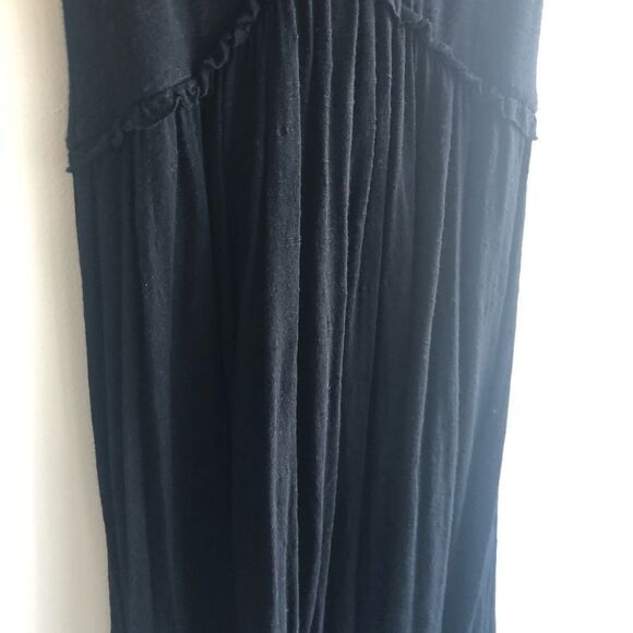 Free People Black Sleeveless Deep V Neck Dress - Picture 3 of 8